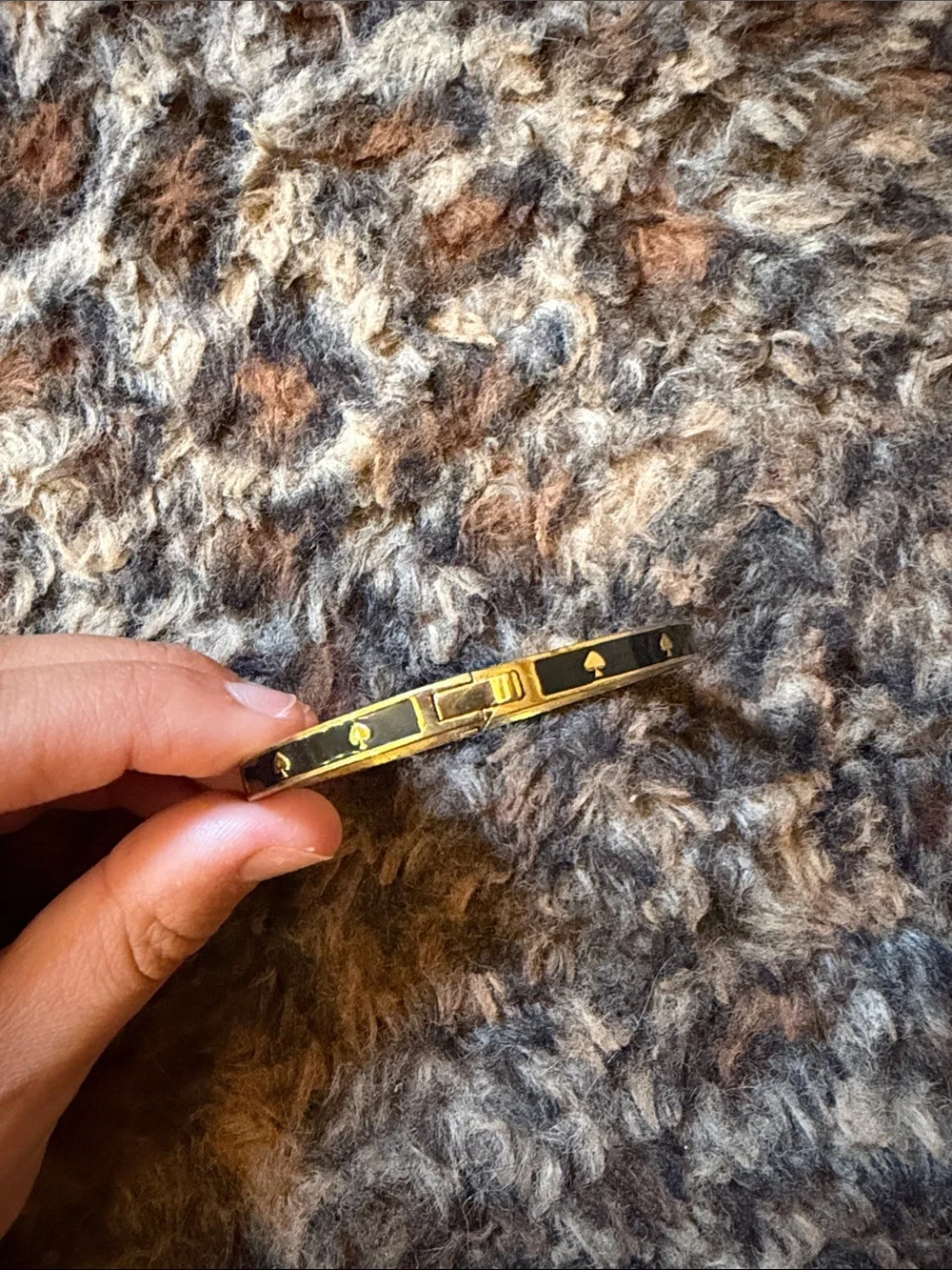 Gold and Black Kate Spade Bangle Bracelet - Picture 3 of 4